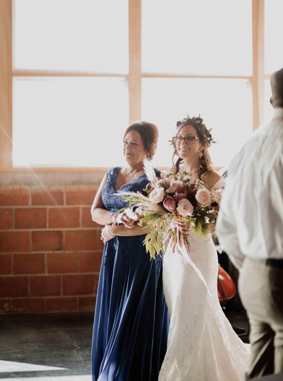 Navy Lace Mother of the Bride Gown